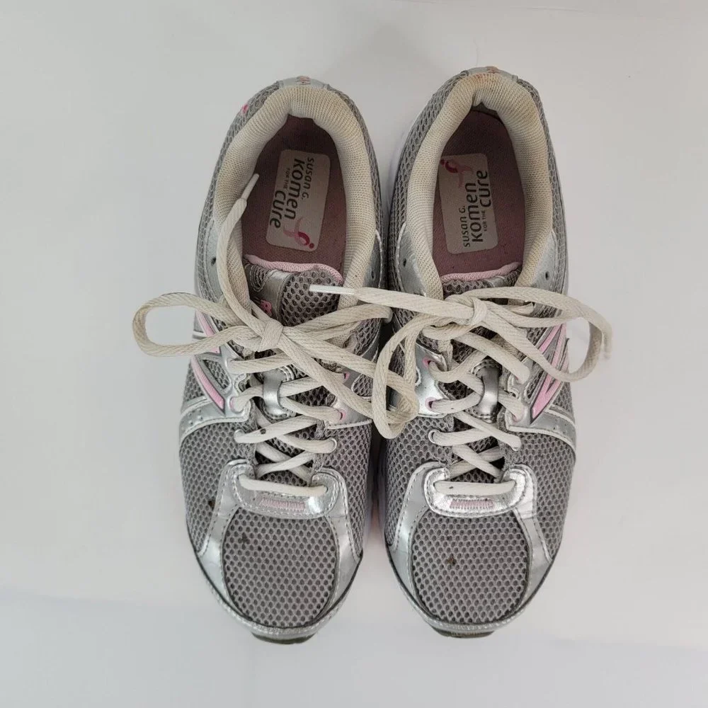 New Balance Womens Susan G Komen WW665KM Size 8 Gray Breast Cancer Sneakers‎